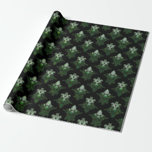 Papier Cadeau Motif néon damassé