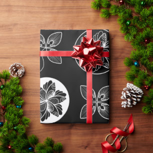 Papier Cadeau Motif noir blanc chic