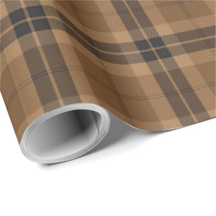 Papier Cadeau Motif noir Brown d'écossais de plaid de tartan