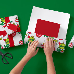 Papier Cadeau Motif ornemental Grinch