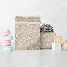 Motif Pailleté Crème Beige Sable Doux