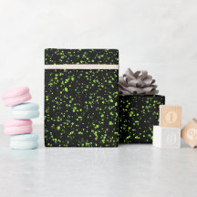 Motif Pailleté Vert Néon Clair Électrique Noir