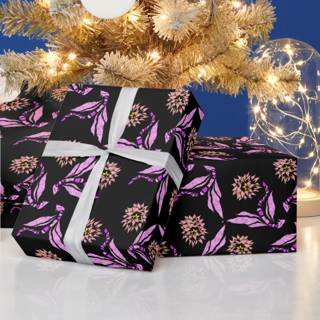 Papier Cadeau Motif Pastel Purple Dragon (Vacances)