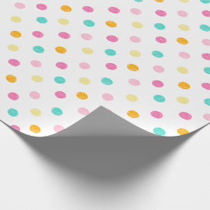 Papier Cadeau Motif Pastel Scribble Dots