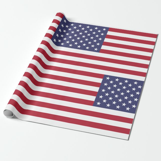 Papier Cadeau Motif patriotique de l'indépendance des Etats-Unis (Déroulé)