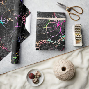 Papier Cadeau Motif Peint À La Main Et Numériquement Art 44