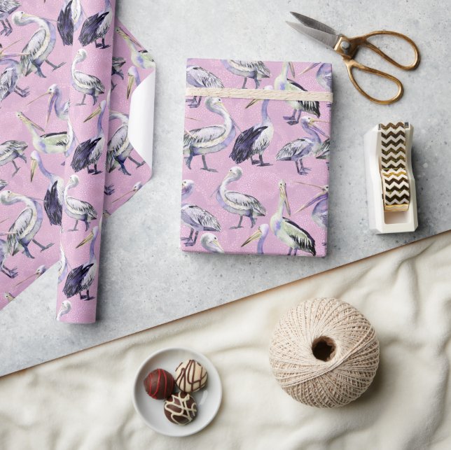 Papier Cadeau Motif pélican (Artisanat)