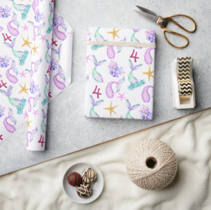 Papier Cadeau Motif personnalisé Mermaid