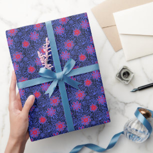 Papier Cadeau motif plante A13.b BG noir