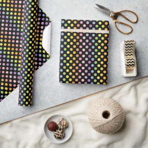 Papier Cadeau Motif Pois Rainbow