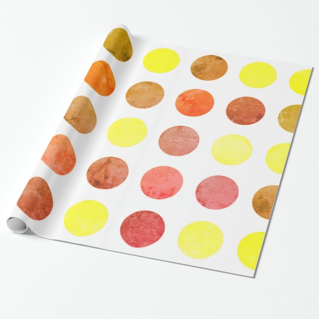 Papier Cadeau Motif Pois rétro grand dénudé (Déroulé)