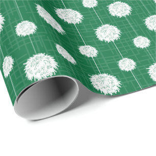 Papier Cadeau Motif Pom Pom Pom-pom girl vert