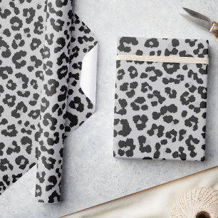 Papier Cadeau Motif Poster de animal de Grey Grey Ash Leopard Ch