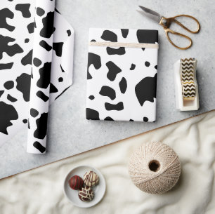 Papier Cadeau Motif Poster de animal de Vache Holstein Friesian 