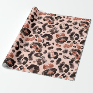 Papier Cadeau Motif poster de animal léopard d'eau