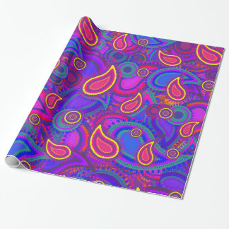 Papier Cadeau Motif pourpre de Paisley