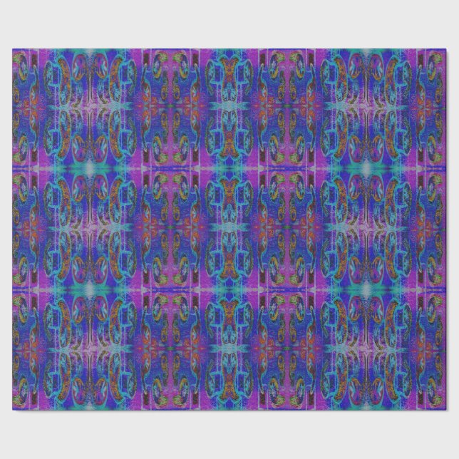 Papier Cadeau Motif pourpre de Paisley (Couture)