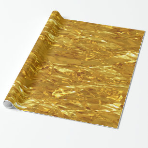 Papier Cadeau Motif PUR de FEUILLE D'OR + votre texte/photo