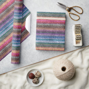 Papier Cadeau Motif Rainbow Denim