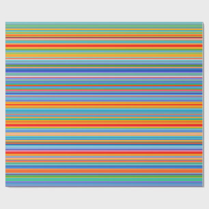 Papier Cadeau Motif rayé multicolore