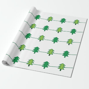 Papier Cadeau Motif rayure d'arbre de Noël