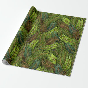Papier Cadeau Motif réaliste du sapin/pin