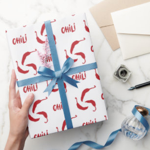 Papier Cadeau Motif Red Chili Peppers
