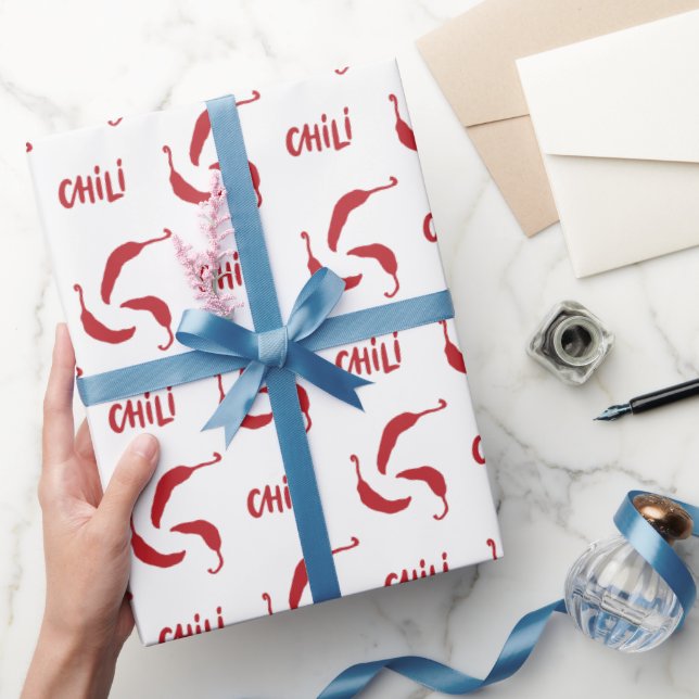 Papier Cadeau Motif Red Chili Peppers (Cadeaux)