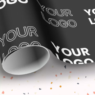 Papier Cadeau Motif répétitif de deux logos ou images
