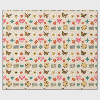 Papier Cadeau Motif rétro 01