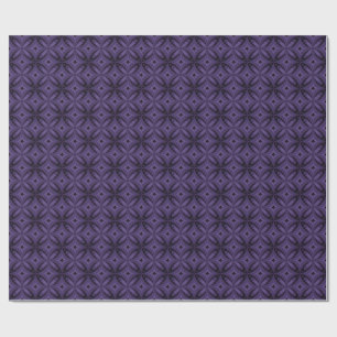 Papier Cadeau Motif Rétro de Couleur Violet Foncé