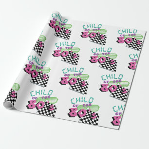 Papier Cadeau Motif rétro des années 80
