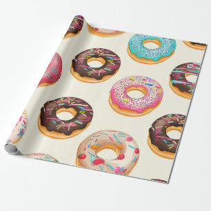 Papier Cadeau Motif rétro Donut