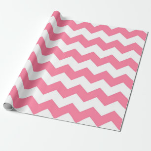 Papier Cadeau Motif rose Chevron