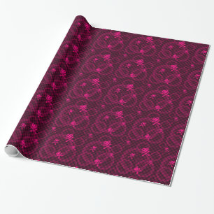 Papier Cadeau Motif rose d'Emo avec des cercles