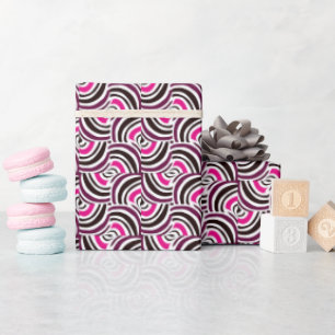 Papier Cadeau Motif rose Tourbillonnant rétro super