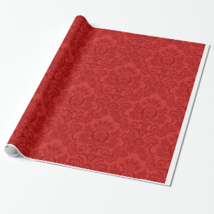 Papier Cadeau Motif rouge de damassé