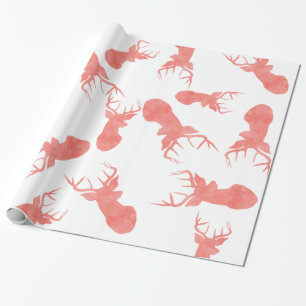 Papier Cadeau Motif rouge de vacances du mâle   du renne  