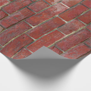 Papier Cadeau Motif rouge-foncé de mur de briques