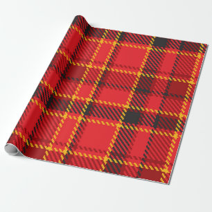 Papier Cadeau Motif rouge noir et jaune