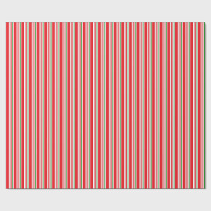 Papier Cadeau Motif rouge vert et blanc Sucre de canne personnal