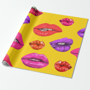 Papier Cadeau Motif sans charme dans le style années 80, glamour