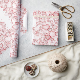 Papier Cadeau motif sans couture à l'aquarelle présentant de nom