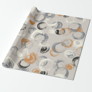 Papier Cadeau Motif sans couture avec cercles colorés d'aquarel