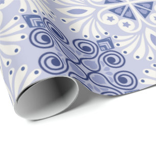 Papier Cadeau Motif sans couture avec des éléments complexes ble