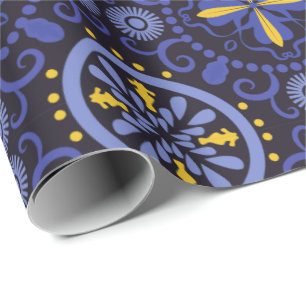 Papier Cadeau Motif sans couture avec des mandalas floraux compl