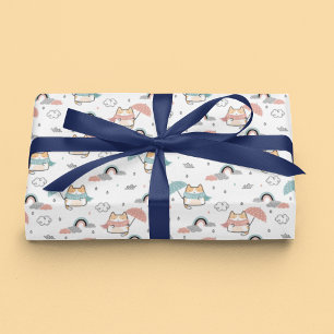 Papier Cadeau Motif sans couture avec Kawaii Cute Cat
