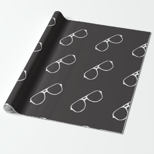 Papier Cadeau Motif sans couture avec lunettes dessinées à la ma