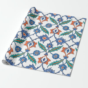Papier Cadeau Motif sans couture avec ornement floral m'imitant
