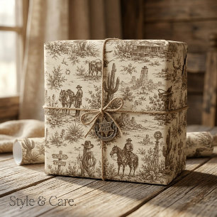 Papier Cadeau Motif sans couture de toile du désert occidental v